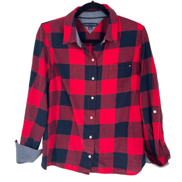 TOMMY HILFIGER BUFFALO PLAID SHIRT - Picture 1 of 7